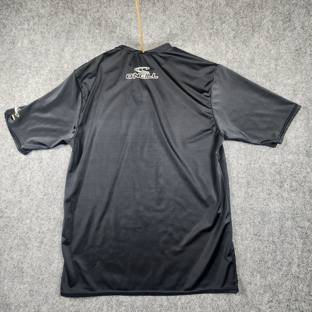 ONeill Mens Rash Guard XL Black Short Sleeve UPF 50+ Sun Protection Swim Shirt